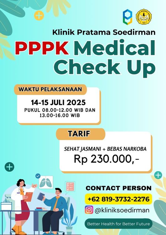 Klinik Pratama Rawat Jalan Soedirman Melayani Medical Check Up untuk Calon PPPK cover image